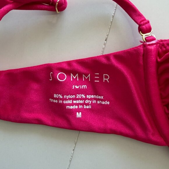 Sommer Swim Harper Balconette Bikini Top in Magenta - Size Medium - Picture 6 of 6